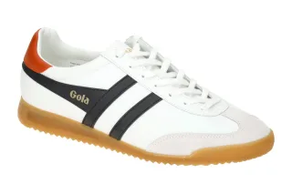 Gola CMB622WX Torpedo Leather Herren Sneaker wei?/schwarz/orange - Velourlede...