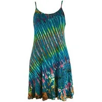 Guru-Shop Midikleid Unikat Batik Minikleid, Batikkleid, Boho.. alternative Bekleidung