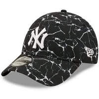 New Era Baseball Cap New York Yankees MLB Marble Schwarz Verstellbare 9Forty Cap New Era (1-St)