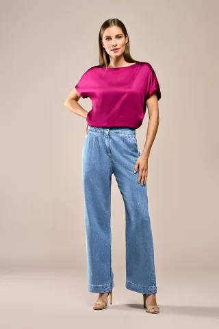 Belle Hose Denim Blau