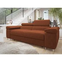 MIRJAN24 Sofa Torezio 2 Cord, Einstellbare Kopfstützen, 198x102x70-90 cm