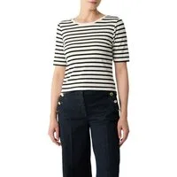 comma T-Shirt mit Streifen Muster