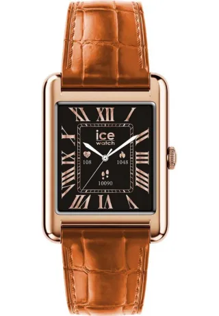 Ice Watch Ice Smart Tk 2.0 - Rose-gold - Cognac Croco Braun Unisex Armbanduhr 025383 -