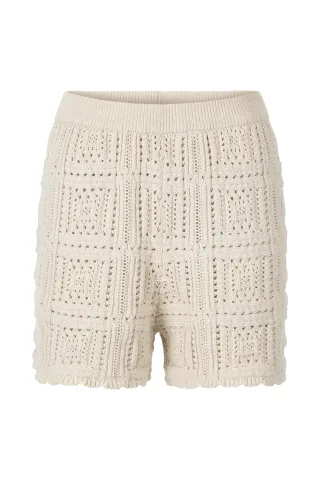 Rich & Royal - Crochet Shorts pearl white - Gr. - XS