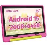 BUFO 10 Zoll 24(3+21)GB RAM+64GB ROM 1280x800 HD-Display Android16 Kinder Tablet (10,1", 64 GB, Android 16, WIFI, Anti-Blaulicht, Vorinstallierte Kinder Lernsoftware, Robustes Design)