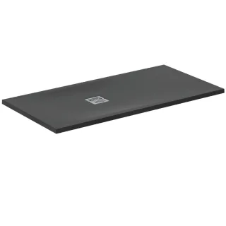 Ideal Standard Rechteck-Duschwanne Ultra Flat S + 1400x700mm Abl.55cm Mitte/Seite Schiefer, T5613FV T5613FV