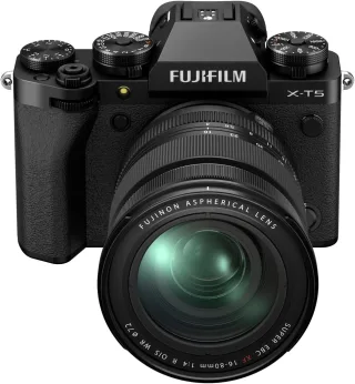 Fujifilm X-T5 [402MP APS-C 3" LCD] schwarz inkl. Fujinon XF 16-80mm 1:4.0 R OIS WR Objektiv schwarz