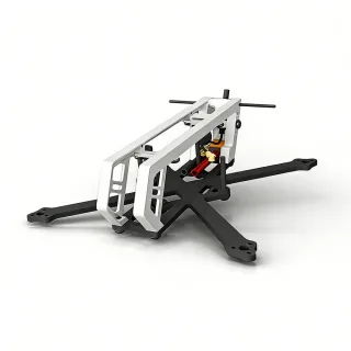 WalleFPV Lightning3 112mm Wheelbase 3 Inch Frame Kit Compatible with Analog / DJI O4 Air Unit for DIY RC FPV Racing Dron