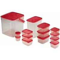 Xavax Frischhaltedose 18er Set Vorrats-Dosen Frischhalte-Dosen, Kunststoff, (18-tlg), Pack mit Deckel als Gefrierdose Spülmaschinengeeignet Lebensmittelecht
