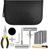 AFKSMILE Reifen-Reparaturset Universal Tire Repair Kit, 31-teilig Reifenreparaturset, Kit für PKW, 31-St., Mit Stopfen für die Reparatur von Reifenpannen, Reifenflicken
