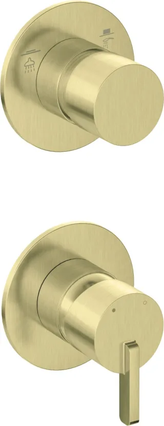 Neuesbad Serie 600 Wannenarmatur Unterputz, mit Umstellung, Oberfläche: gold gebürstet NB1BQS_R44P1
