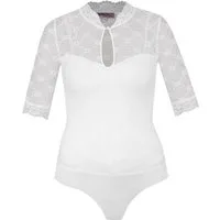 MarJo Dirndlbluse Dirndlbody 'Hallerndorf' Halbarm, Offwhite