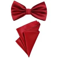 DonDon Fliege DonDon Herren Fliege und Einstecktuch (Packung, 2-St) bereits gebunden, Seidenlook, 2er Set