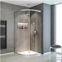Schulte Runddusche Sunny 190 cm Höhe, BxT: 90x90 cm, Sicherheitsglas, Schiebetüren für Duschwannen mit Radius 55 cm