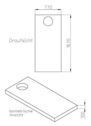 Neuesbad Wannenträger für Laufen Pro Abl. kurze Seite 170x80x4,6 SD 91043