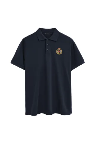 Poloshirt marineblau im Regular Fit mit maritimem Polo Club Patch