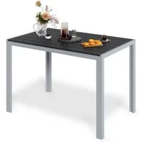 TLGREEN Gartentisch 110x70cm WPC Balkontisch,Rechteckiger Terrassentisch, Esstisch Outdoor (Hitze- und Wetterbeständig, rutschfest, Brettbreite 9cm)
