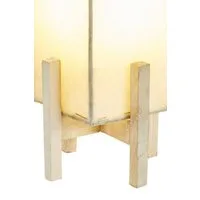 Marrakesch Orient & Mediterran Interior Nachttischlampe Lampen-Untergestell Janka handgefertigt aus Holz in Weiß 15 cm modern, Handarbeit