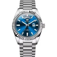 OLEVS Quarzuhr OLEVS Herrenquarzuhr Edelstahlgehäuse Gliederband Datum Wochentag 40mm 5650