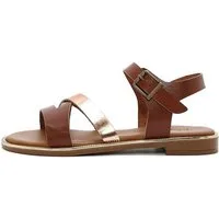 Derimod Sandalen aus Leder Sandale Echtleder, TPU-Sohle, Knöchelriemen, Flaches Profil