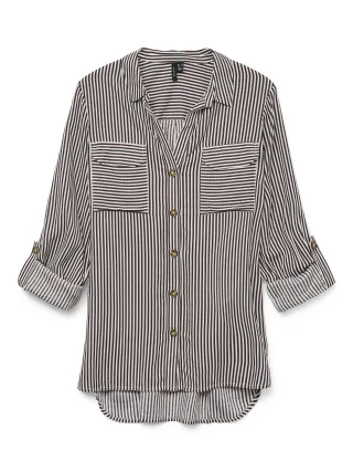 VERO MODA - VMBUMPY L/S SHIRT NEW WVN NOOS Winetasting - Gr. - L