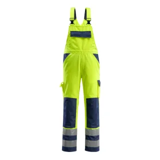 MASCOT Barras Latzhose mit Knietaschen SAFE COMPETE Hi-vis Gelb / Marine 56 - 07169-470-171-76C56