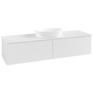 Villeroy & Boch Antao Waschtischunterschrank 1600x360x500mm L36110GF mit Beleuchtung mit Struktur FK/AP: GF/0