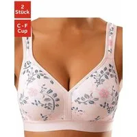 petite fleur by Lascana Soft-BH (Packung, 2 Stück) ohne Bügel, Baumwoll-Qualität – ideal für große Größen, bequemer BH
