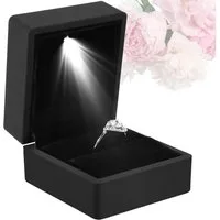 Minicloss Schmuckkasten LED Valentinstag Ringschachtel Ring Samt Schmuck Etui Verlobung