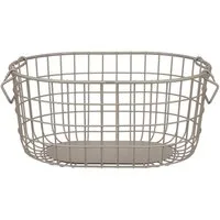 blomus Aufbewahrungskorb -KAGO- Aufbewahrungsbox, Gitterkorb, Organizer: moderner Drahtkorb (1 St), moderner Designfokus, Metall, Henkel zum Tragen, Stapelbar