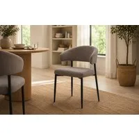 ACTONA GROUP Esszimmerstuhl Edina 2er Set, Stoff - bequem & stilvoll, mehrere Farben, moderne, Gepolstert, weicher Bezug & hoher Sitzkomfort, schwarze Stahlbeine