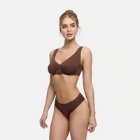 cfab Bügel-BH Cotton Bügel BH ohne Pads-Braun-85B (1-tlg)