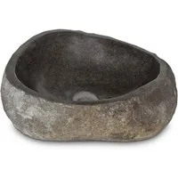 Oriental Galerie Waschbecken Naturstein Waschbecken Unikat aus Serie 30-35cm (1-St)
