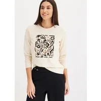bonprix Langarmshirt Slim fit, Langarm, Druck mit Pailletten, für Frühling und Sommer