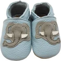 Sayoyo Krabbelschuhe Lauflernschuhe Hausschuhe Lederpuschen Elefant Lauflernschuh (Weiche 100% Leder)
