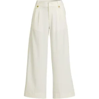 Leichte fließende 7/8-Bundfaltenhose für Damen, Damen, size: regular, Beige, by Lands' End