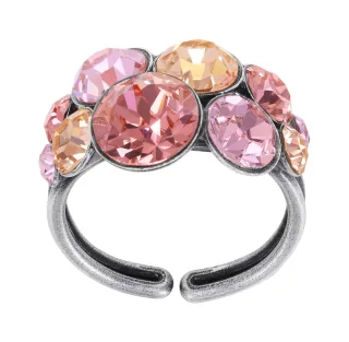 konplott - Ring - Petit Glamour gelb/pink