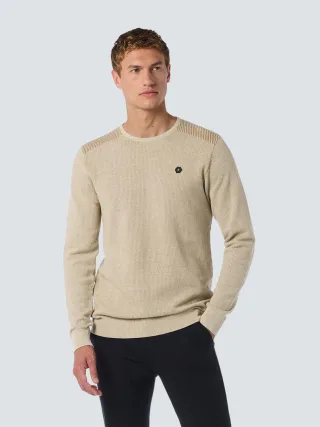No Excess - Pullover Crewneck 2 Coloured Jacquard cement - Gr. - XXXL