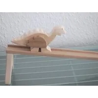 Holzprodukte Tier-Wippe Lauftiere Lauftier Wackeltiere Watscheltier gehende Tiere Lauffigur