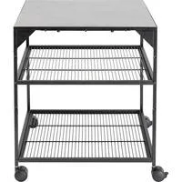 Pizzatisch XL 48651013 schwarz/edelstahl