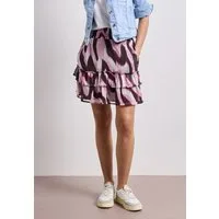 STREET ONE Minirock Sommerrock aus Chiffon mit Animal-Print