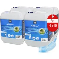 Höfer Chemie GmbH Harnstofflösung 4x 10 L AdBlue® Harnstofflösung, (4-St) Reduziert effektiv Stickoxid-Emissionen