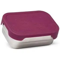 ergobag Lunchbox Edelstahl Brotdose, Edelstahl, (Edelstahl Brotdose, 3-tlg., 1x Brotdose, 1x Trennfach), spülmaschinengeeignet