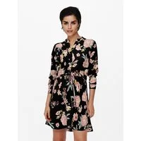 ONLY Druckkleid ONLCORY LIFE L/S V-NECK TUNIC WVN NOOS Sommerkleid mit Taillengürtel