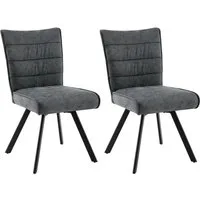 byLIVING Esszimmerstuhl ROBBIE (Set, 2 St), Microfaser, 360° drehbar, Taschenfederkern,Steppung Rücken, Keder