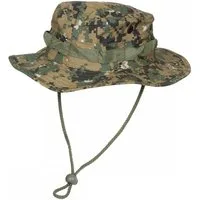MFH Outdoorhut US GI Buschhut, mit Kinnb.,GI Boonie, Rip S., digital woodl. - XL (Packung) umlaufende Schlaufen