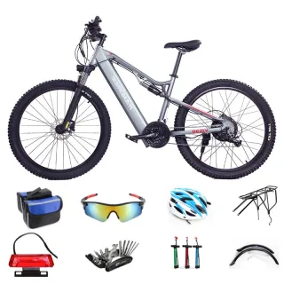 [EU DIRECT] RANDRIDE YG90A Grey 48V 17AH 1000W Recommended Top Speed 25KM/H 27.5*2.4 Inch Electric Bicycle 120KM Mileage