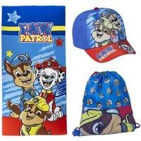 PAW PATROL Badetuch Paw Patrol Buddies Handtuch-, Sportbeutel- und Baseballcap-Set, 100% Polyester (1-St), Set für die Kinder Badetuch