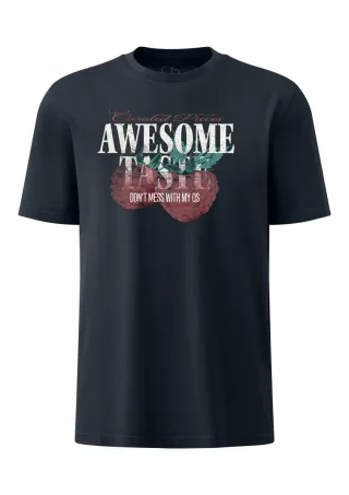 Q/S designed by - T-Shirt mit Frontprint blau - Gr. - M