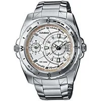 CASIO Quarzuhr Collection, mit Datumsanzeige und 2. Zeitzone
